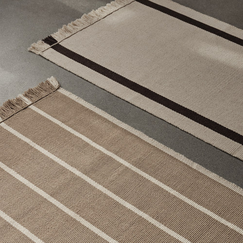 Ferm Living Calm Kelim条纹地毯艺术卧室床边毯简约沙发毯