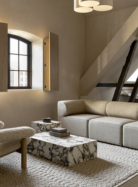 现货AUDO Plinth意大利进口大理石北欧极简主义茶几咖啡桌