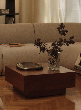 Ferm Living Burl 侘寂风瘤疤带储物茶几