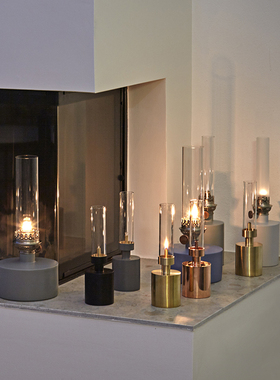 KLONG 瑞典进口PATINA系列复古黄铜紫铜煤油灯烛台 北欧软装摆件