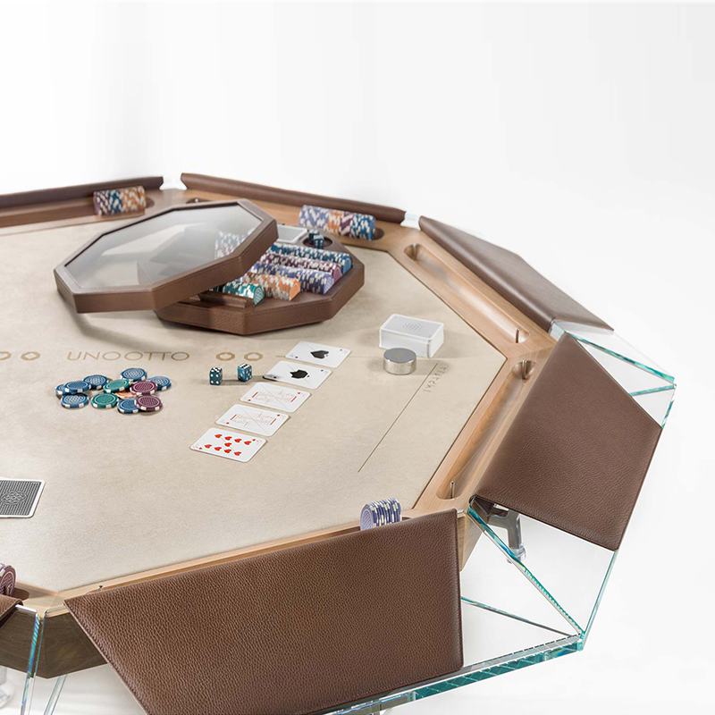 IMPATIA UNOOTTO意大利工艺水晶玻璃俱乐部会所德州扑克棋牌桌