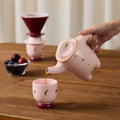 WEKUKU茶宝叉腰壶创意茶咖具套装手冲咖啡壶高端礼品