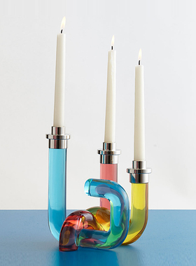 Jonathan Adler x 蓬皮杜联名款彩色亚历克组合枝型蜡烛烛台 摆件