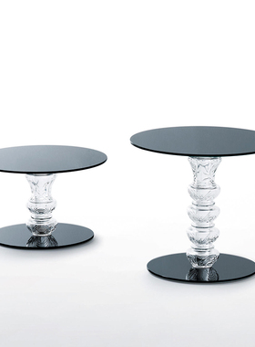 GLAS ITALIA CALICE系列超轻透亮钢化玻璃茶几边几咖啡桌