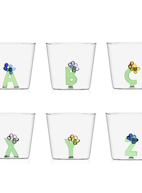 现货 ICHENDORF Greenwood系列字母水杯耐热玻璃杯