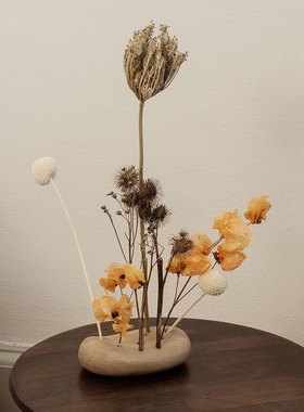 Ferm LIVING VANITAS陶土极简风花插花瓶丹麦进口