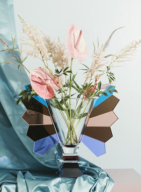 Reflections Copenhagen Amarillo系列水晶玻璃切割花瓶手工打磨