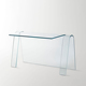GLAS FOLIO系列一体成型超轻钢化玻璃桌写字桌梳妆台 ITALIA