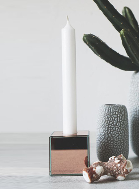 AYTM SPECULUM 镜面玻璃立方烛台 北欧丹麦设计