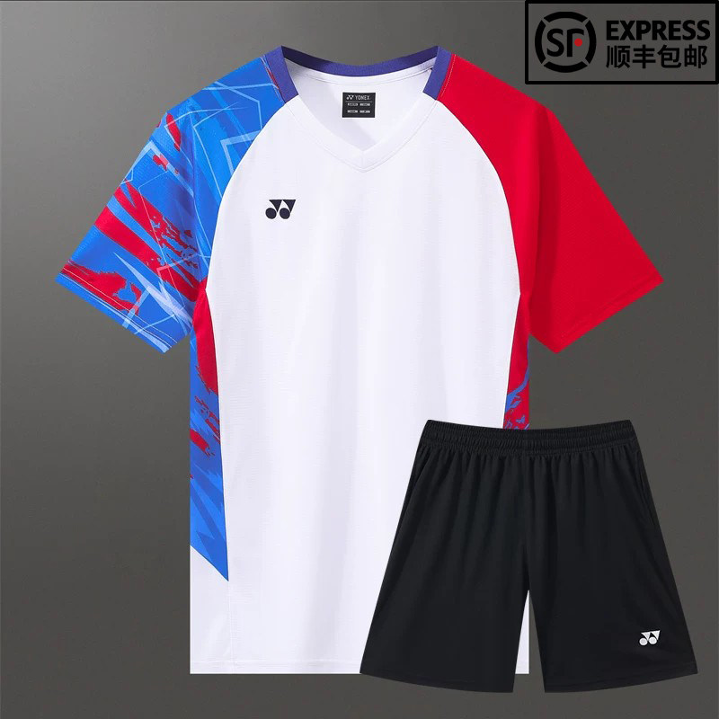 YONEX/尤尼克斯国家队大赛服男女短袖yy速干羽毛球服套装比赛印制