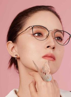 JILL STUART眼镜女款纯钛超轻近视镜框可配度数防蓝光JS70134新品