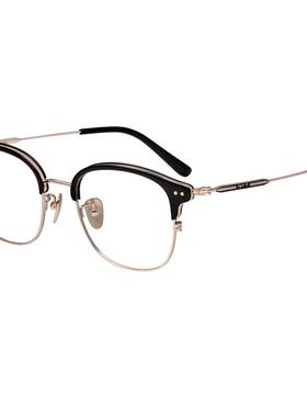 Agnesb雅昵斯比眼镜AB47047时尚男女款眉镜复古板材近视眼镜新款