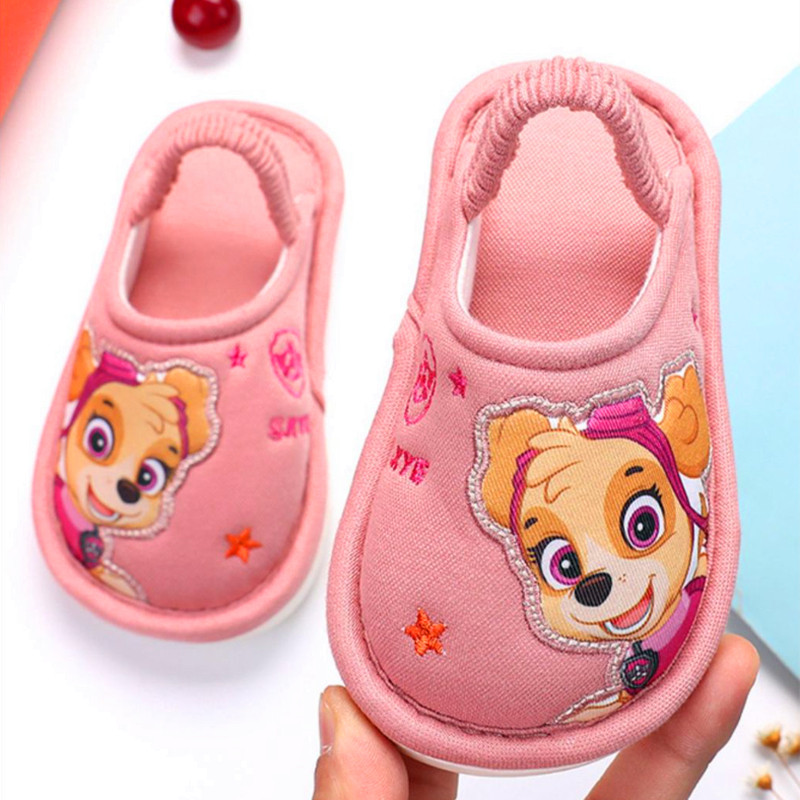 儿童室内防滑居家可爱卡通儿童小孩包头秋冬棉拖鞋汪汪队宝宝拖鞋