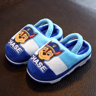 汪汪队秋冬季儿童棉拖鞋2026新款男童女童宝宝卡通亲子款防滑室内