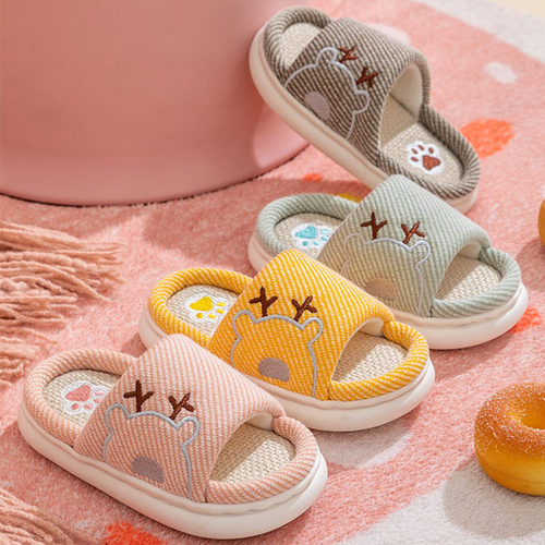 儿童亚麻拖鞋