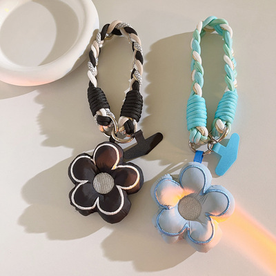 短款韩系黑色通用腕带式电绣花朵