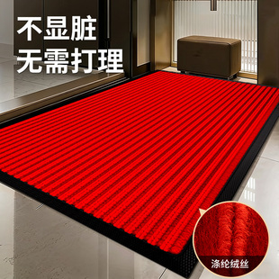 高级红入户门地垫防滑橡胶底大门口进门蹭脚垫门前室外门垫玄关毯