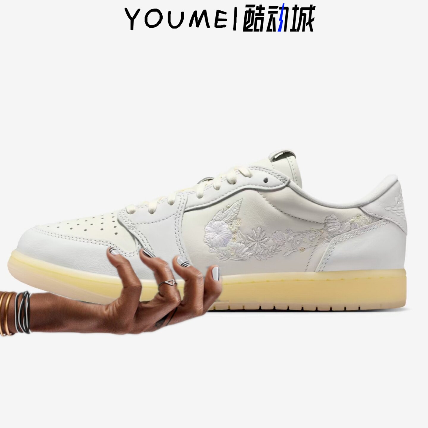 Air Jordan 1 Retro Low OG AJ1花卉刺绣低帮篮球鞋IF4391-100