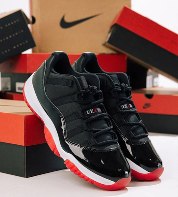 Air Jordan 11 Low AJ11黑红 低帮 男子复古休闲篮球鞋FV5104-006