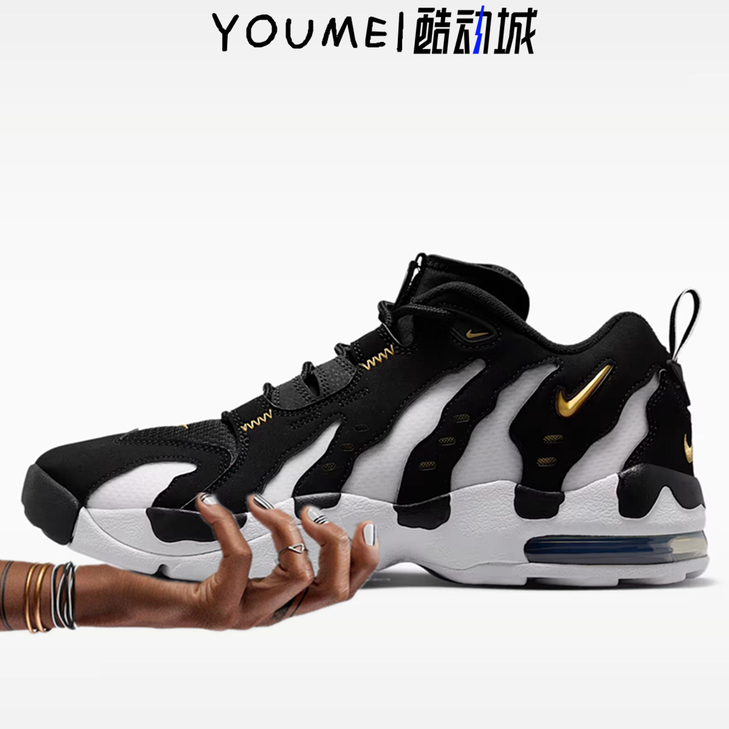 Nike Air DT Max 96 Low 詹姆斯低帮男子运动鞋黑白金IF5478-001