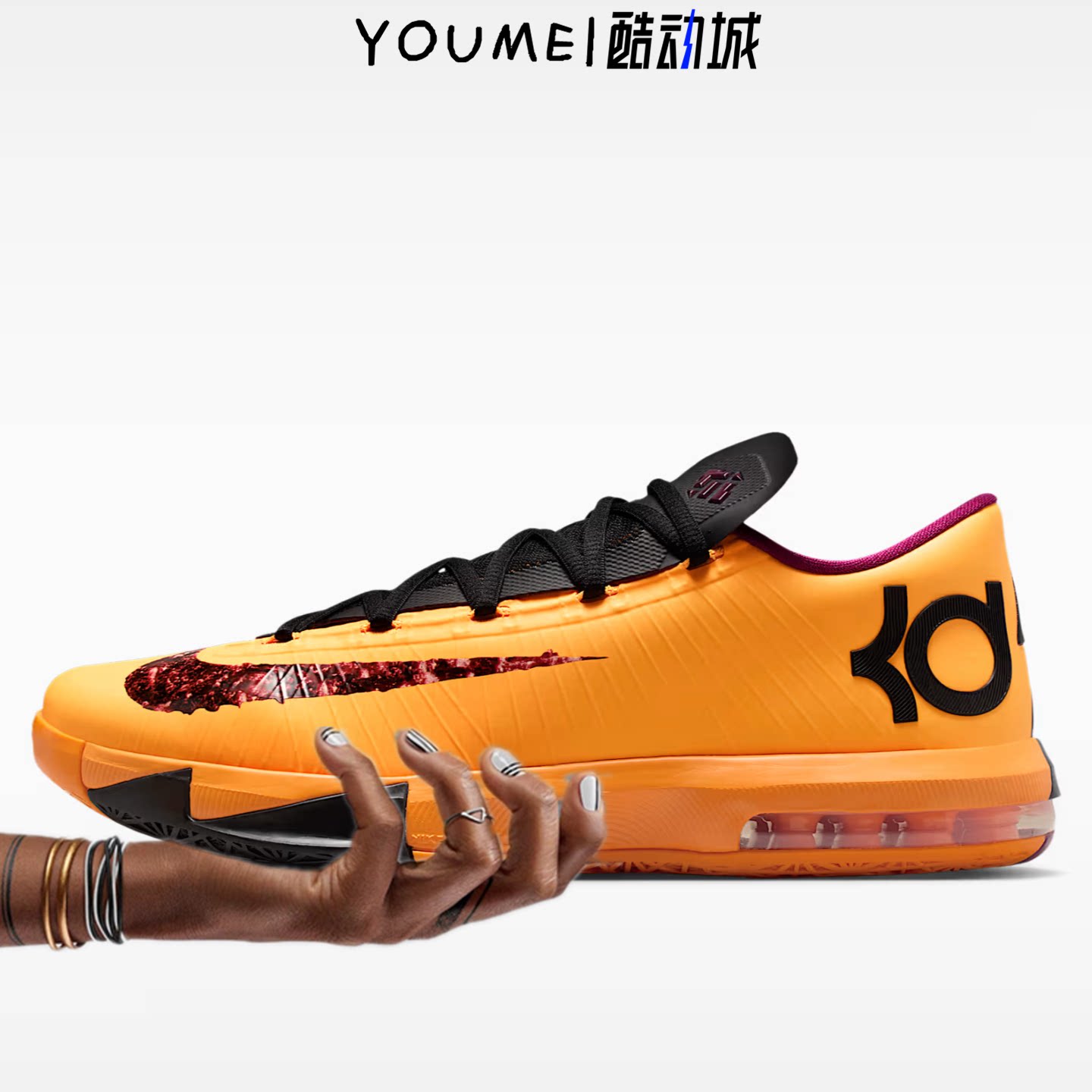 Nike KD6 PBJ 杜兰特6代花生酱 低帮男子篮球鞋黄黑色IB6903-800