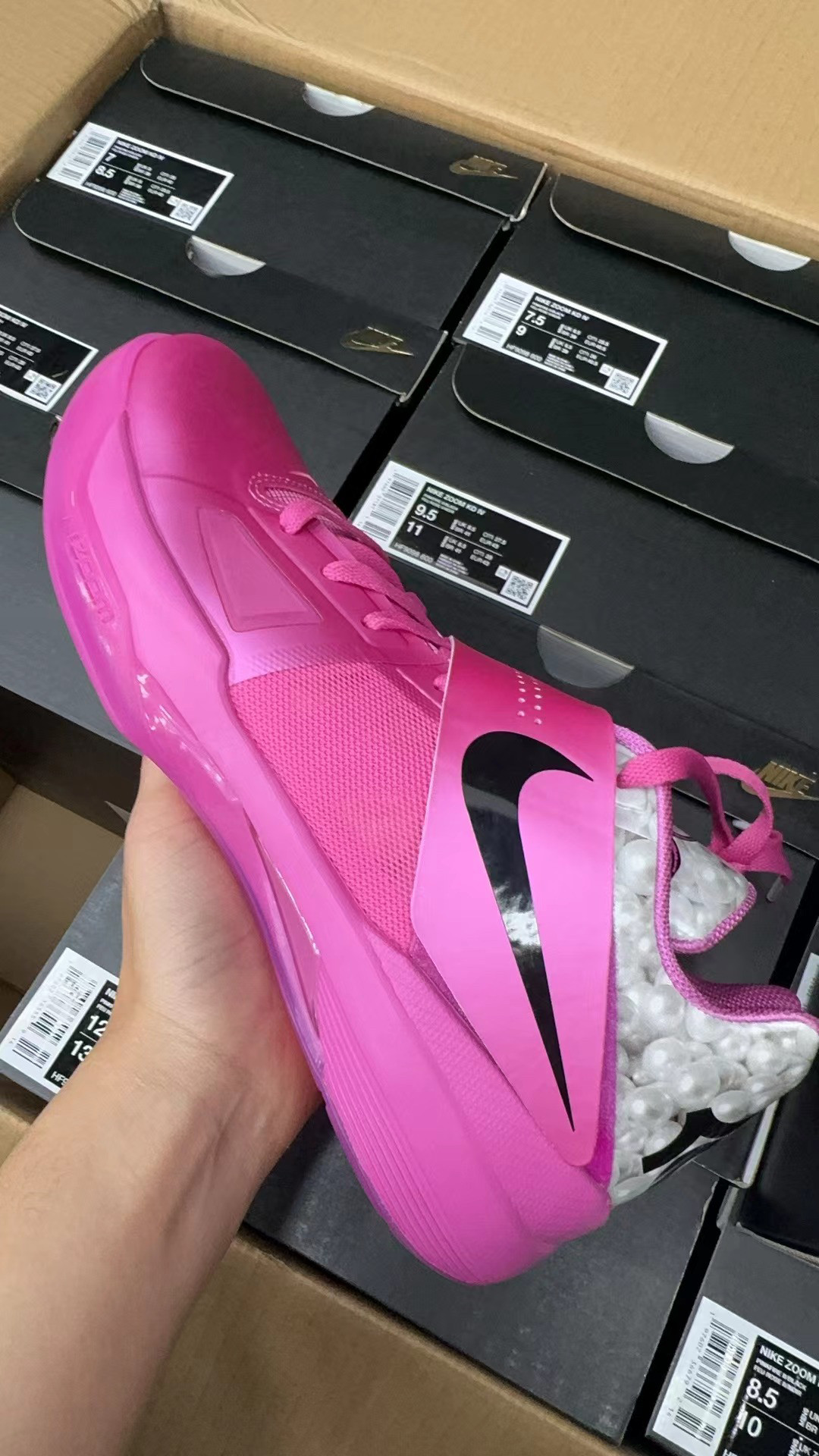 nike zoom kd iv kd4乳腺粉杜兰特4代低帮 男子篮球鞋hf9098-600