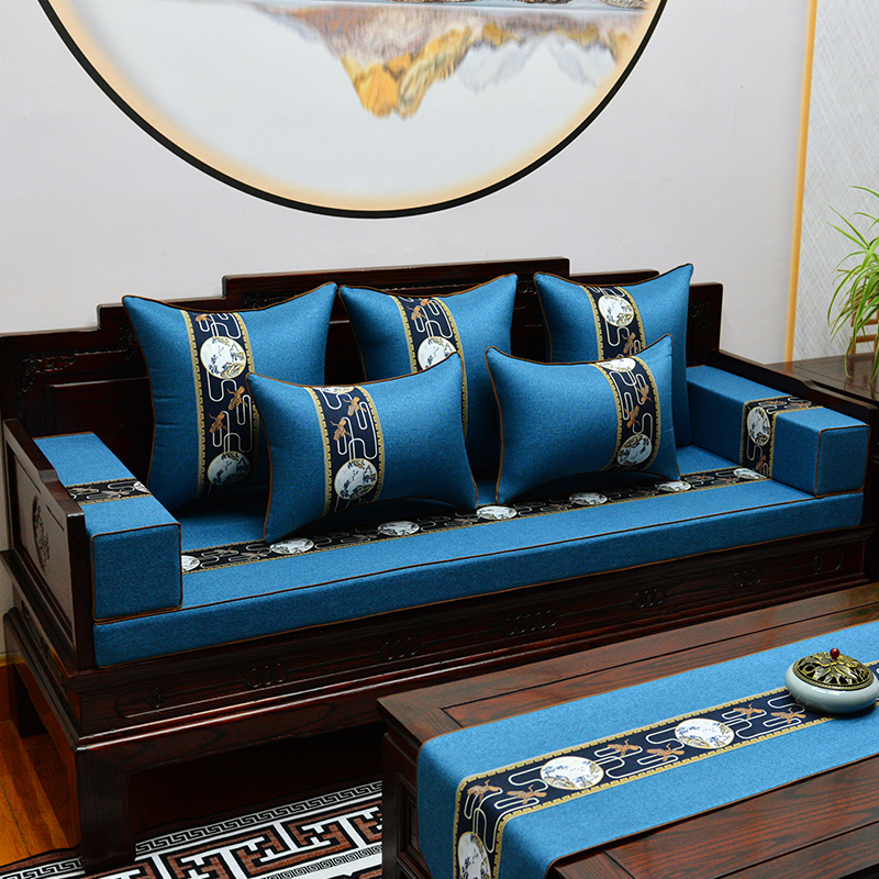 中式风红木高端定制防滑沙发坐垫