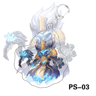 钟馗钥匙扣书包小挂件吊坠饰Q版亚克力双面学生王者荣耀游戏周边