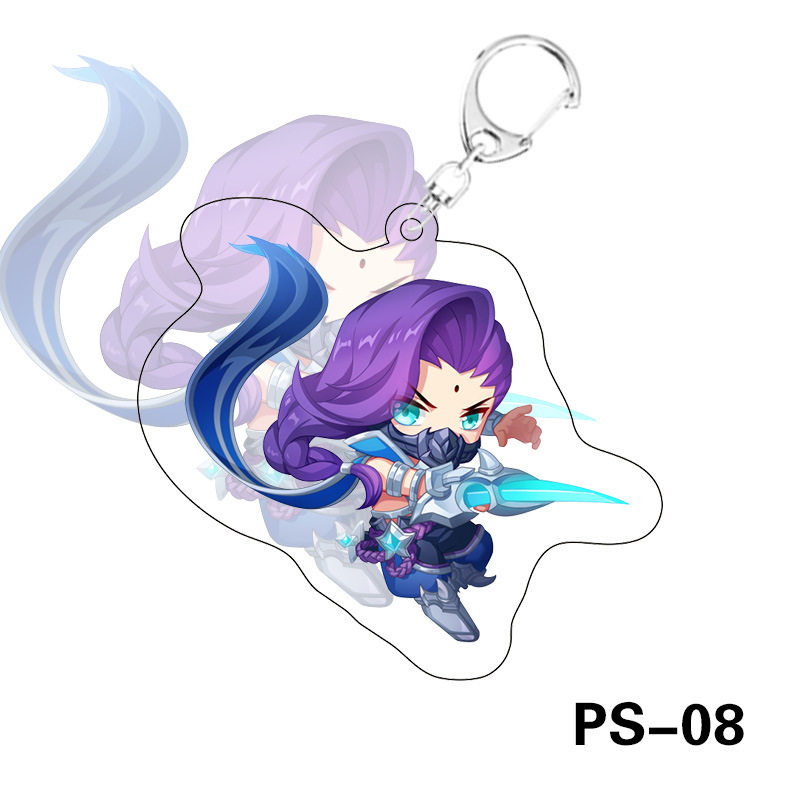 兰陵王钥匙扣书包小挂件吊坠q版亚克力双面学生王者荣耀游戏周边