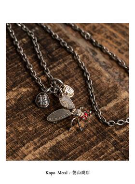 KOPO METAL 台湾职人手作 趣味谐音梗 “蝇”迎来福气 银质吊坠
