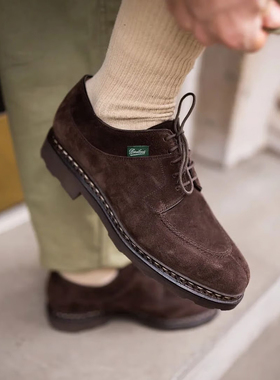 Paraboot Avignon定番四天王德比鞋法国制绒面皮鞋都市通勤休闲