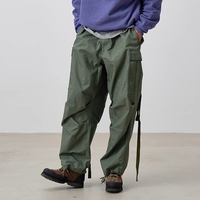 REMOCREVO M-1951 Cargo Trousers复古多褶大贴袋 高腰阔腿军风裤