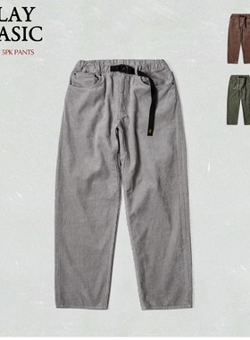 麻棉混纺灯芯绒宽舒裤 GOHEMP 标志性缝线 专属色落男女皆宜长裤