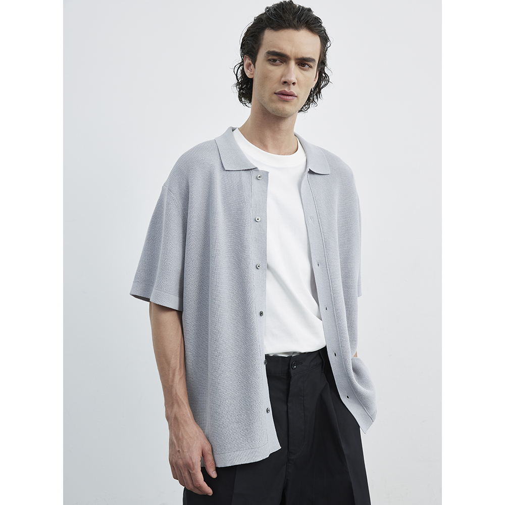 BURCS高级感亚麻短袖衬衫