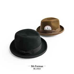 手工调校舒适硬挺塑型 Mr.FATMAN 经典洪堡帽毛呢礼帽 5223011
