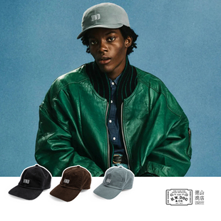 生物处理复古风 日本制 可调节搭扣帽 灯芯绒休闲帽 H.W.DOG六片式