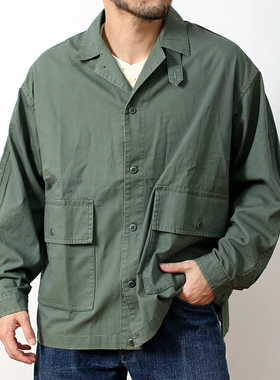 提升气场必入 BARNS HIGHHEST 高端线廓形军事复古衬衫夹克