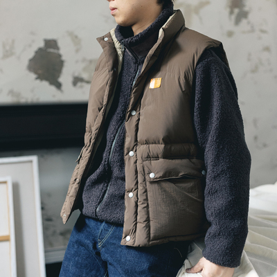 REMOCREVO  X DESHAN STORE联名90年代 山系轻盈羽绒马甲宽短廓形