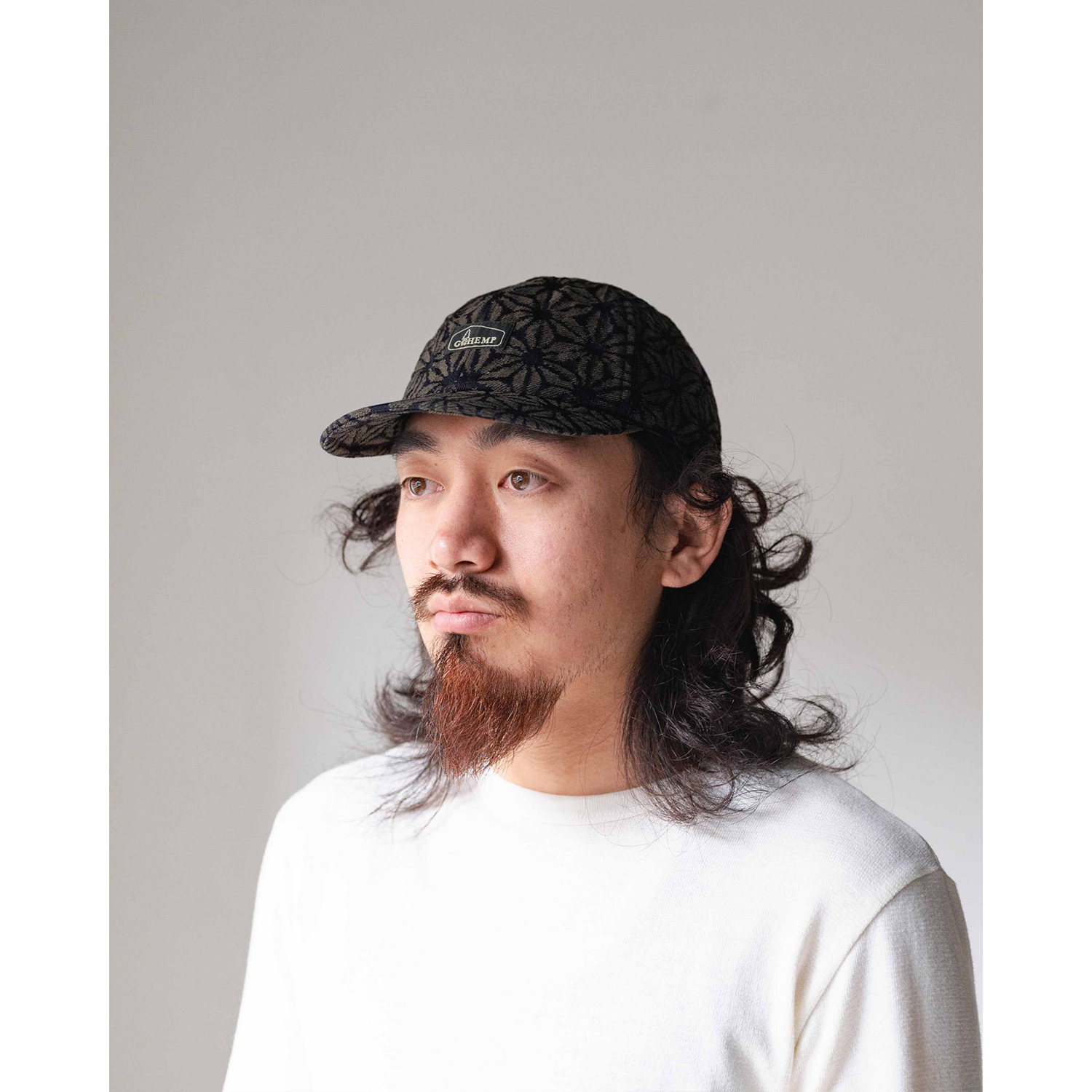 GOHEMP 汉麻主题 麻棉拼接帽透气抑菌六片遮阳帽可调节复古户外帽