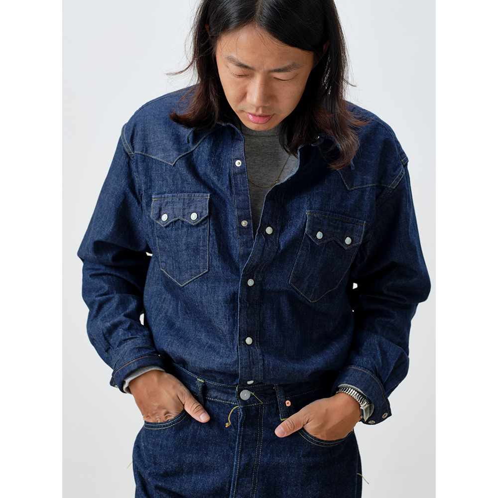 REMOCREVO Denim Western Shirts 西部牛仔衬衣复古单宁
