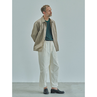 Still By Hand 单针车缝一针到底 轻盈纯棉类纸质感工作衬衫夹克