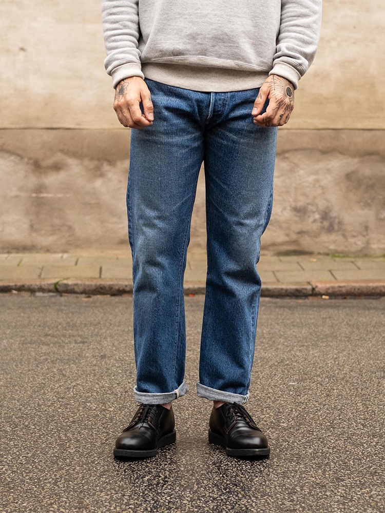 orSlow经典两年手工旧化版本107经典丹宁裤IVYSTYLE牛仔裤01-0107