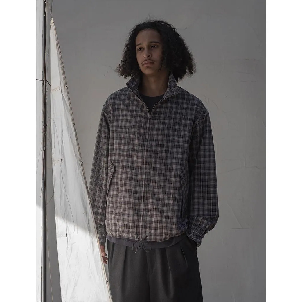 Phigvel Makers 日系复古航海风夹克原创格纹羊毛单层薄款外套