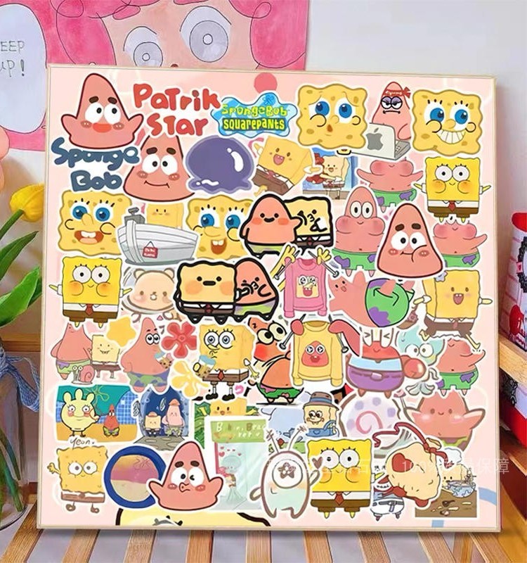 钻石画海绵宝宝全家福手工粘钻十字绣客厅卧室卡通贴钻钻石绣2024