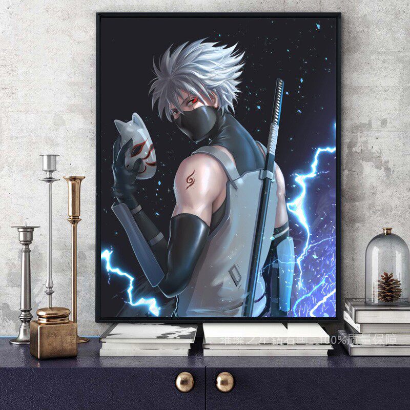 钻石画满钻新款男孩卧室点贴钻十字绣卡通动漫人物火影忍者卡卡西