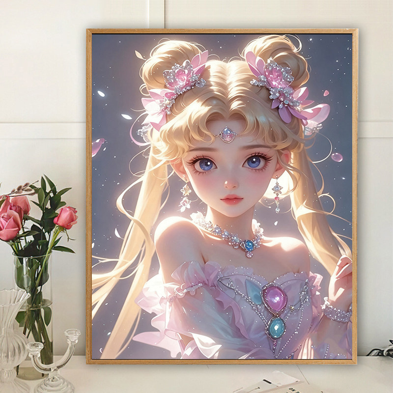 美少女战士钻石画2026新款满钻十字绣手工粘钻卡通水冰月客厅卧室