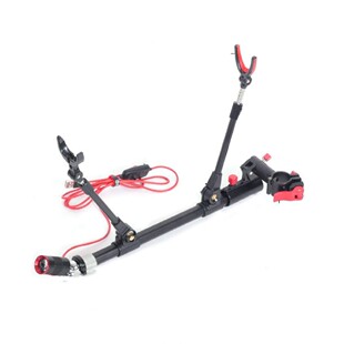 新款鱼匠人筏钓支架夜钓多功能竿稍灯六棱支架便携铝合金夜灯支架