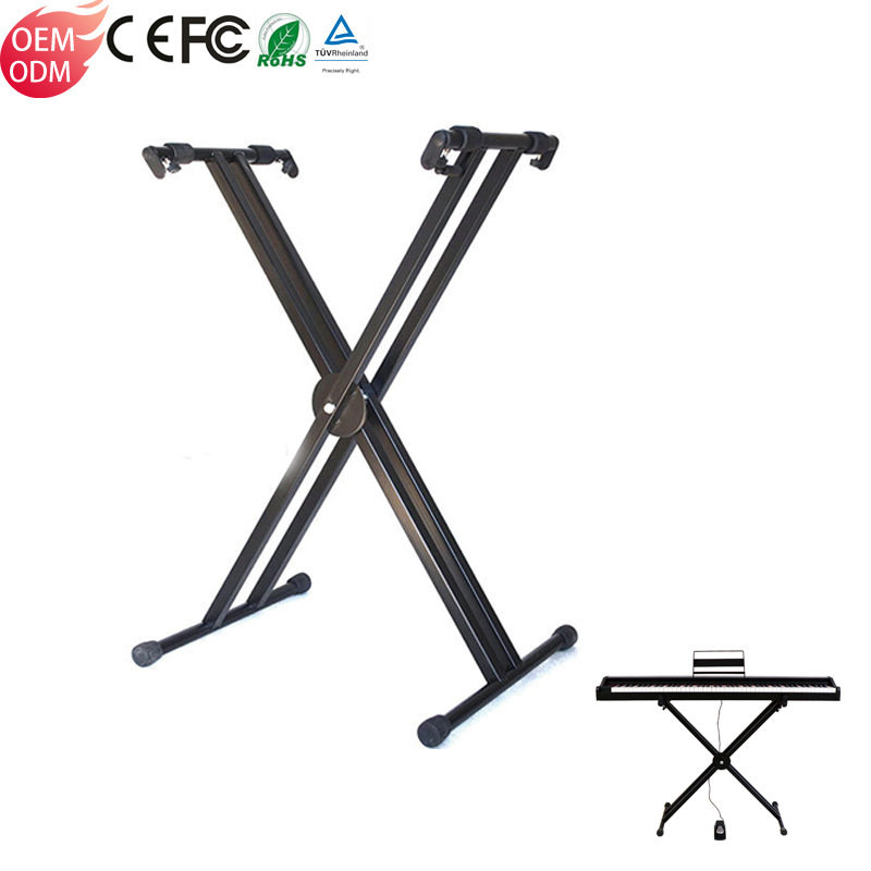 琴架厂家 拆装双管型琴架电子琴支架古筝架子 电子琴架X型支架