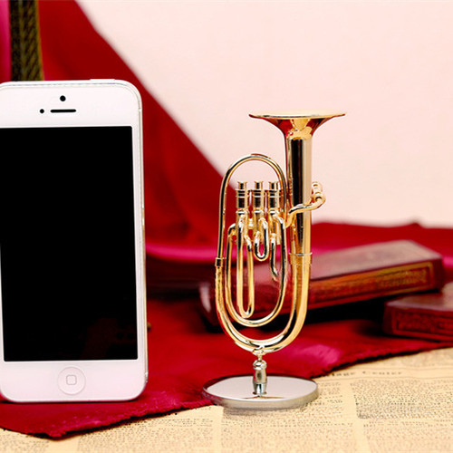 铜质镀金上低音号大号巴里东模型西洋乐器模型摆件音乐学校礼物