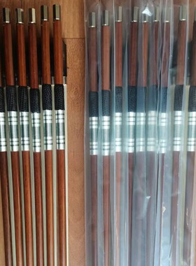 小提琴中级琴弓乌木彩贝尾库蒙古白马尾白铜配件羊皮执手精工细作